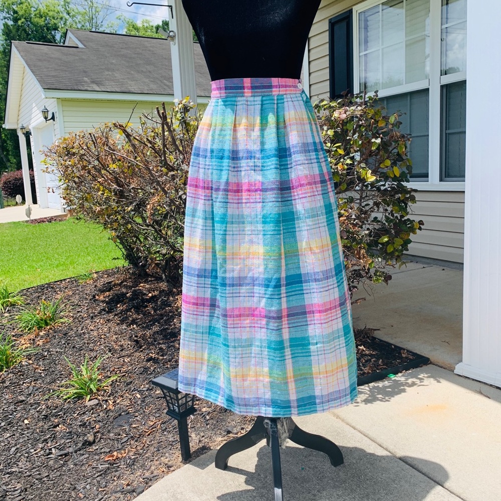Vintage D.S. Ross Plaid Skirt Sz 16